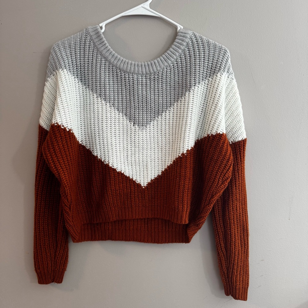 Rue21 Women's Colorblock Sweater Size Small Cabin Cozy Fall Clean Girl